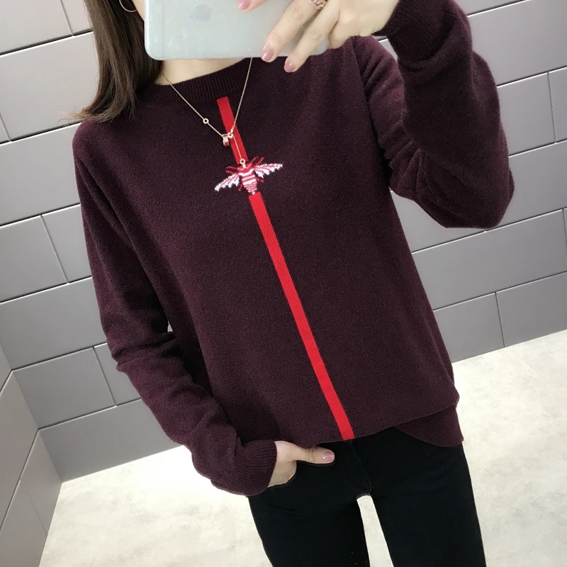 Кристальная шерстяная Вертикальная трикотажная sweater-0740ag-3675