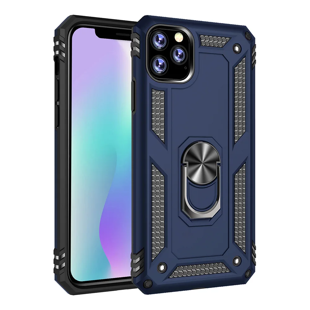 100 шт/партия для iphone 11 Pro 2 в 1 Гибридный ТПУ+ PC кольцо чехол для iphone 11 для iphone 11 Pro Max