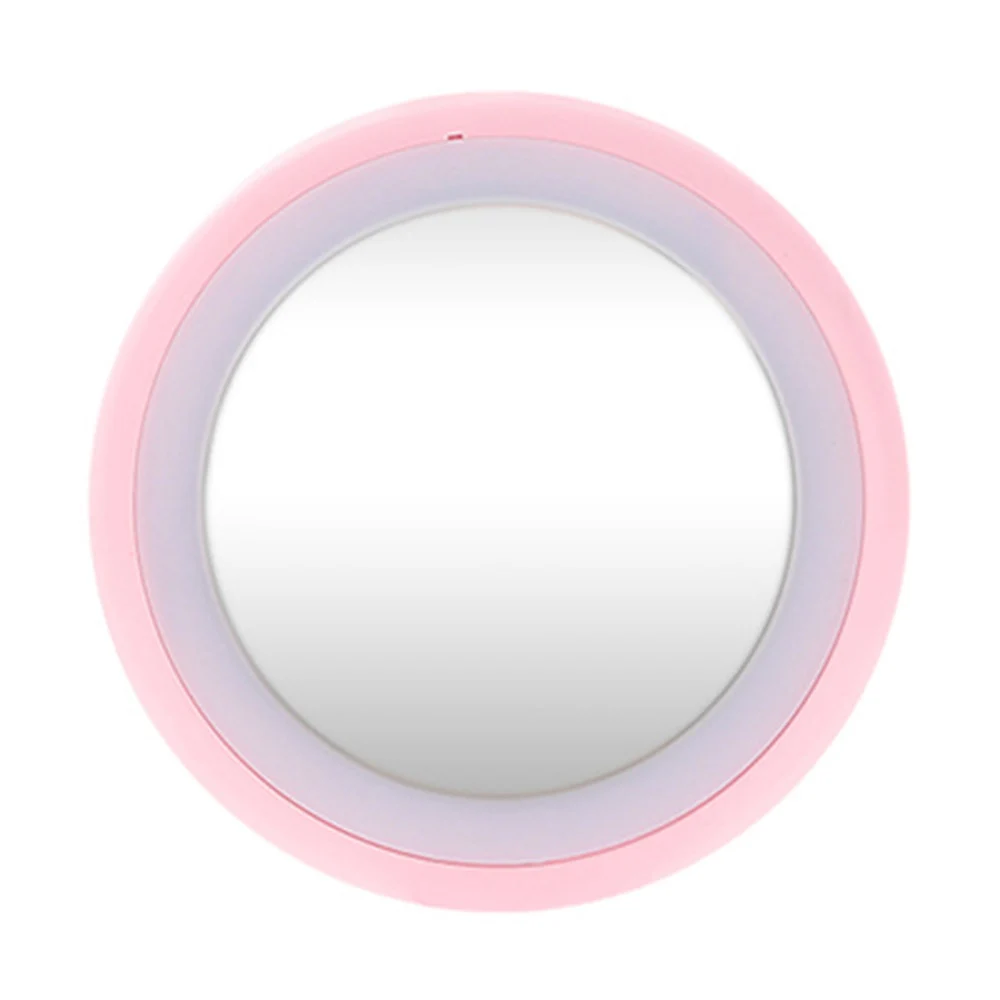LED Makeup Mirror Mini Small Round Mirror USB Charging Lighting Small Mirror Portable Portable Makeup Mirror Mini Fill Light - Цвет: 08