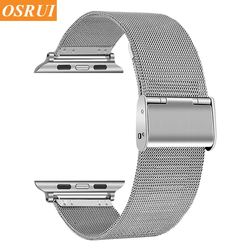 Миланская петля ремешок для apple watch band 5 4 44 мм 40 мм correa aple watch 42 мм 38 мм браслет из нержавеющей стали аксессуары для iwatch - Цвет ремешка: Silver