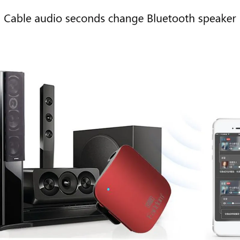 

Bluetooth Wireless Audio Receiver Stereo Sound Earphones Adapter With Clip