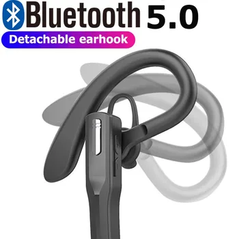 

Bluetooth Headphone V5.0 Wireless Headset Mini Handsfree Earphone 15Hrs Talking with Mic 360 Degree Rotating Earhook
