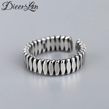 

Simple Style 925 Sterling Silver Irregular Round Rings for Women Men Jewelry Big Open Rings bague femme