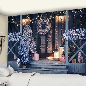 

Christmas Fantasy scene tapestry home decoration tapestry Bohemian Hippie Christmas tree large size tapestry