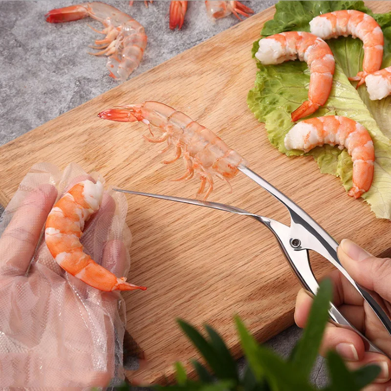 Description Picture 3 of itemStainless Steel Shrimp Peeler Tong Prawn Crayfish Peeling Plier Portable Shrimp Opener Lobster Remover Peel Kitchen Seafood Tool