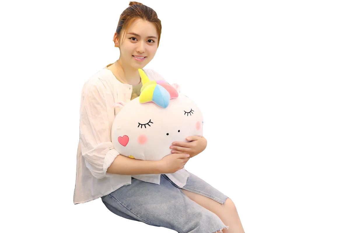 1 шт. мягкие Kawaii Единорог на день рождения плюшевые игрушки мягкие милые единороги милые чучела зверушки в подарок для детей девочек кукла для малышей - Цвет: 1(No blanket)