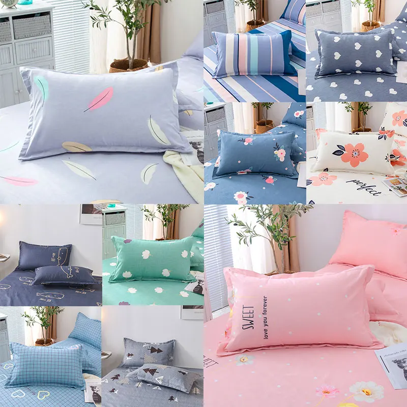 

1Pcs 48*78cm PillowCase Cover Bedroom Sofa Use Single Thicker Breathable Skin-friendly Soft Cozy Polyester Pillowcase