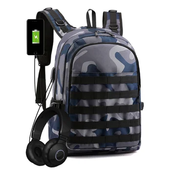 

Pubg Tactical Backpack For Laptop With Charging Male Schoolbag School Men's Backpacks Teenagers Bags Travel Camping Boy Large