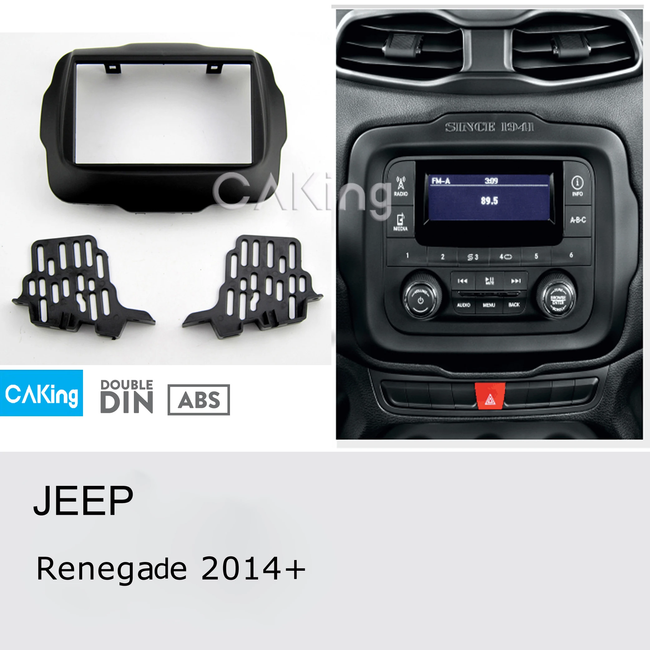 Двойной Din Автомобильная панель Радио панель для JEEP Renegade+ рамка приборной панели переходная Лицевая панель Крышка адаптера Передняя панель консоли