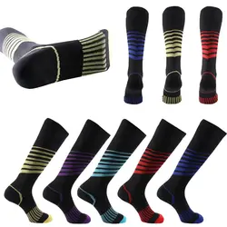 1 пара носков для мужчин и женщин, растягивающиеся Компрессионные носки ниже колена (6 цветов)