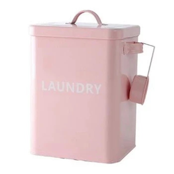 

JEYL New Kitchen Bathroom Storage Organizer 5L Grain Rice Storage Container Washing Powder Container Sealed Box with Spoon