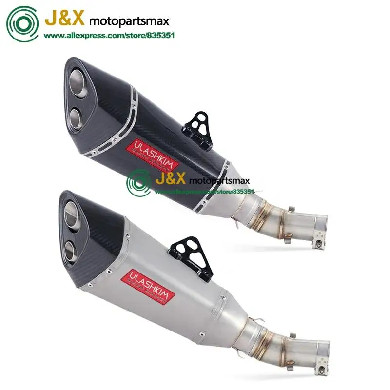 Полная система скольжения на для kawasaki ER-6N ER-6F ER6N ER6F NINJA650R 2012- полный глушитель выхлопной трубы мотоцикла среднего звенья трубы