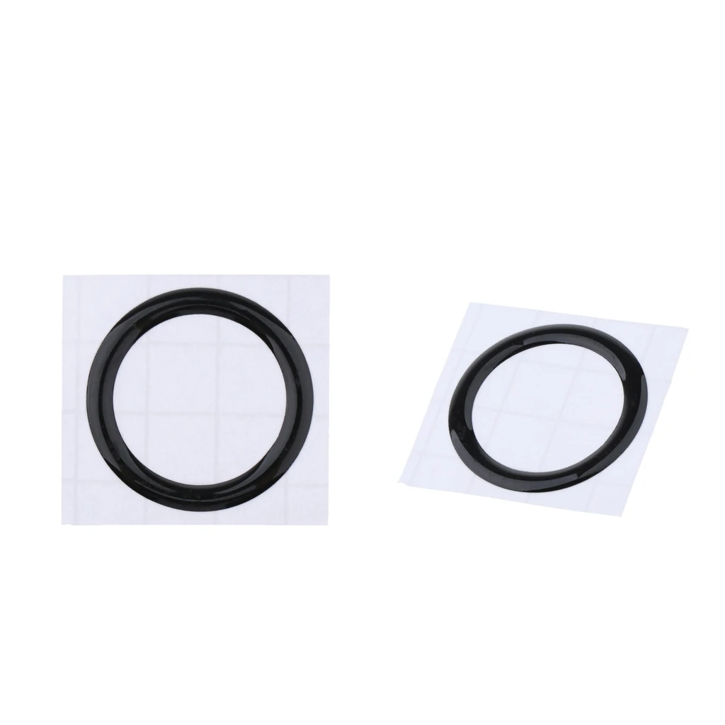 2 Pieces Car Start Stop Button Ring Trim Decor For BMW E90 E60 E70 (Black)