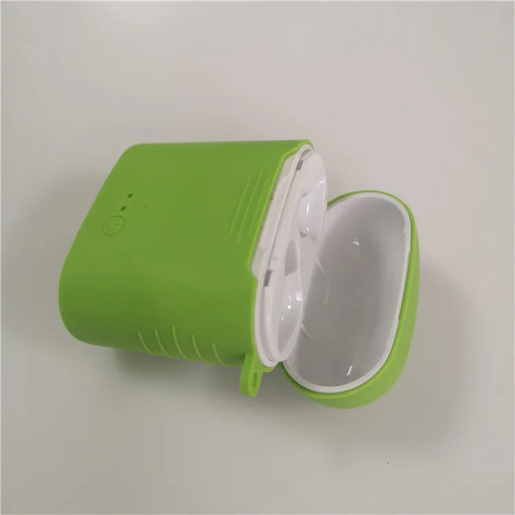 DHL чехол для Airpods силиконовый светящийся защитный чехол для Airpods I7 9s I7s Bluetooth наушники гарнитура аксессуары с пряжкой