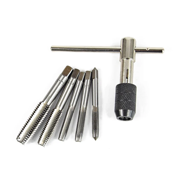 Tap Wrench  Set ScrewT-shaped Wrench Threading Tapping Hand Tool Kit Set 1