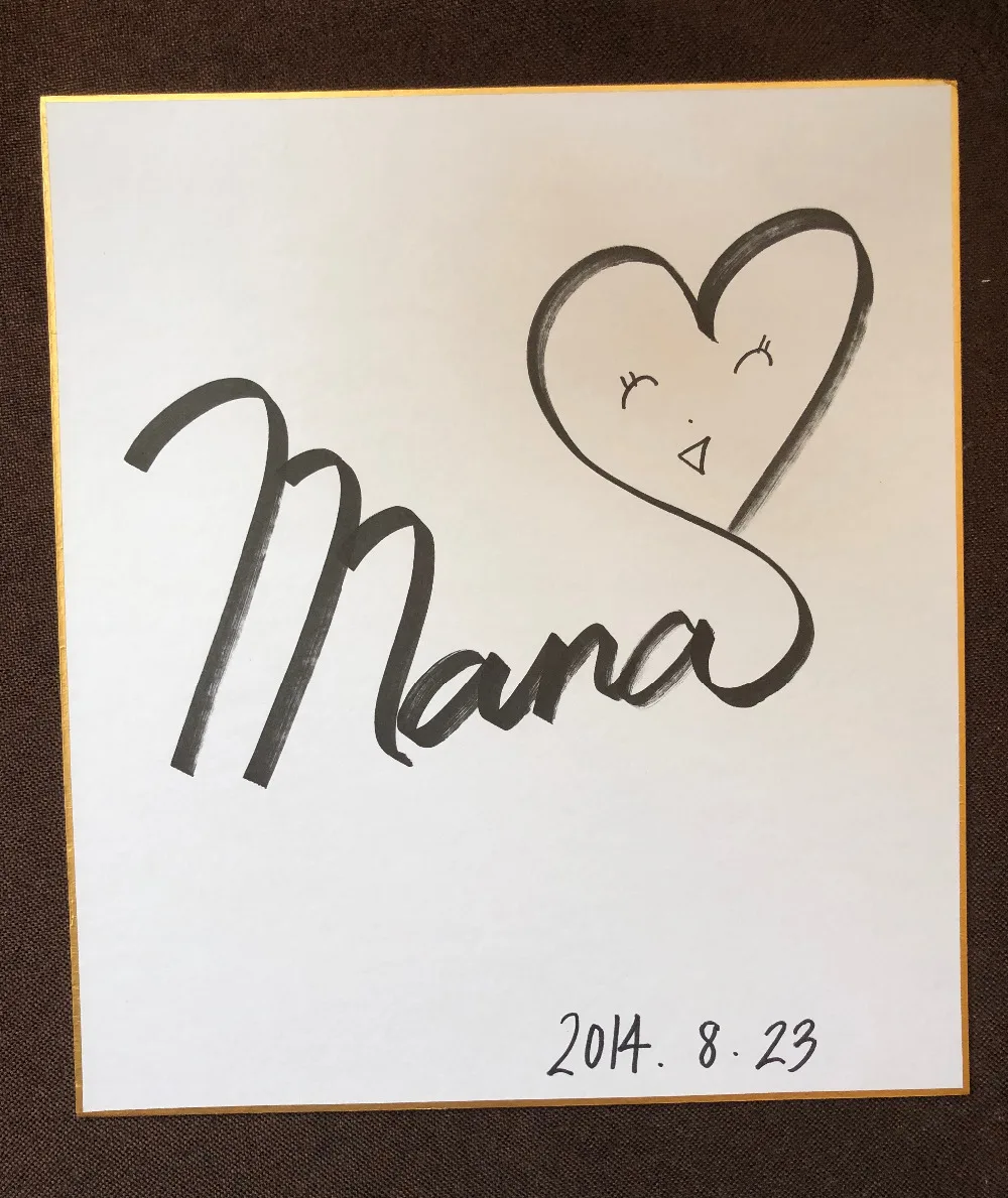 Ручная подписка Ashida Mana autographed shikishi доска объявлений J-POP 09201901