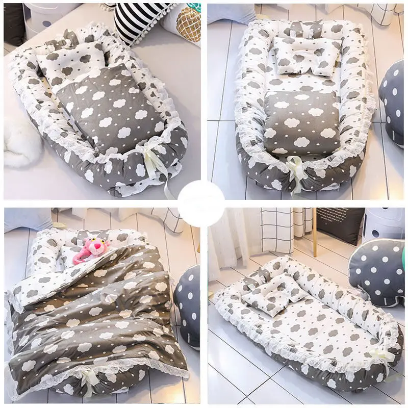 yunduohui Baby Nest travel Outdoor crib baby bed Infant Sleeping Cotton Cradle Portable Snuggle Newborn Baby Without quilt - Цвет: yunduohui