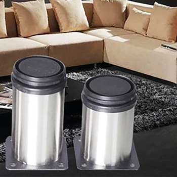

Home Hardware Cabinet Legs Support Stainless Steel Hotel Round Adjustable Sofa Table DIY Durable Living Room Furniture Foot
