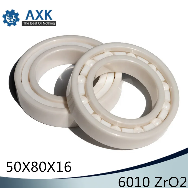 6010 Full Ceramic Bearing ( 1 PC ) 50*80*16 mm ZrO2 Material 6010CE All Zirconia Ceramic Ball Bearings