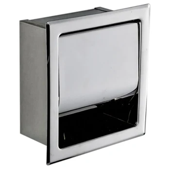

GYTB Stainless Steel Toilet Paper Holder Polished Chrome Wall Mounted Concealed Bathroom Roll Paper Box Waterproof