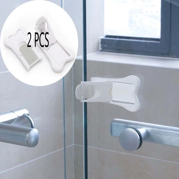 

2 Pcs/set Baby Sliding Sash Stopper Security Lock Baby Sliding Door Window Lock Protection Lock Child Baby Safety Doors Lock