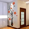Acrylic 3D Vase Flower Tree Crystal Wall Stickers Decal Home Living room Decor ► Photo 2/5