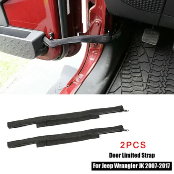

Black Door Limiting Straps Wire Protecting Harness Oxford Cloth Car Accessory For Jeep Wrangler JK 2007-17