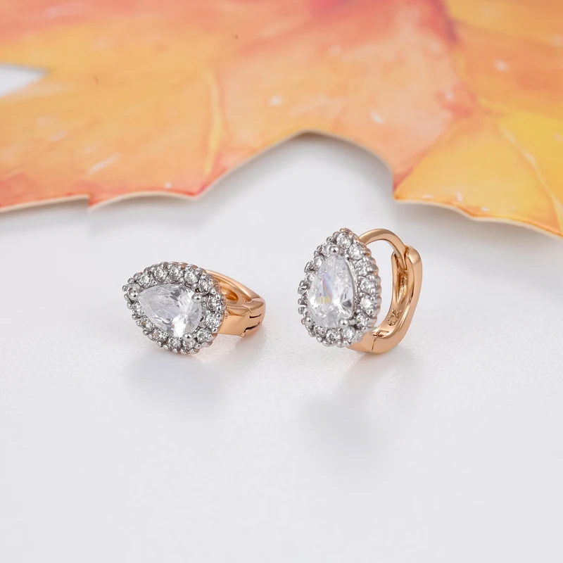 AliExpress, распродажа, Золотые серьги для женщин, Bijoux CC, серьги-кольца Brincos CZ Zircons, серьги, 3E18K-20