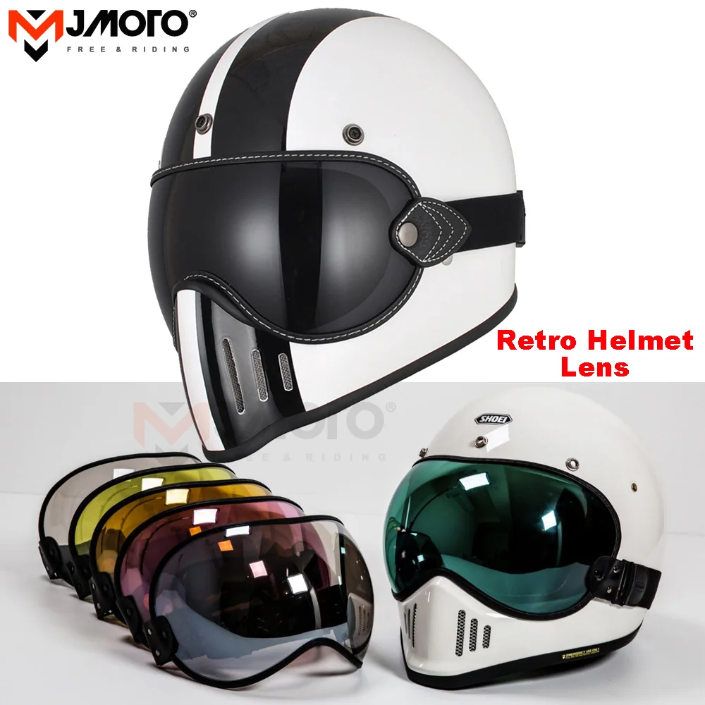 Bubble Shield Face Mask Clear Visor & Base for Vintage Open Face Helmet NEW 