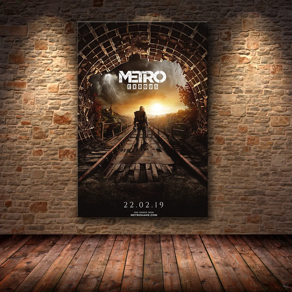 Metro Exodus игра постер Картина на холсте настенное искусство Скандинавское