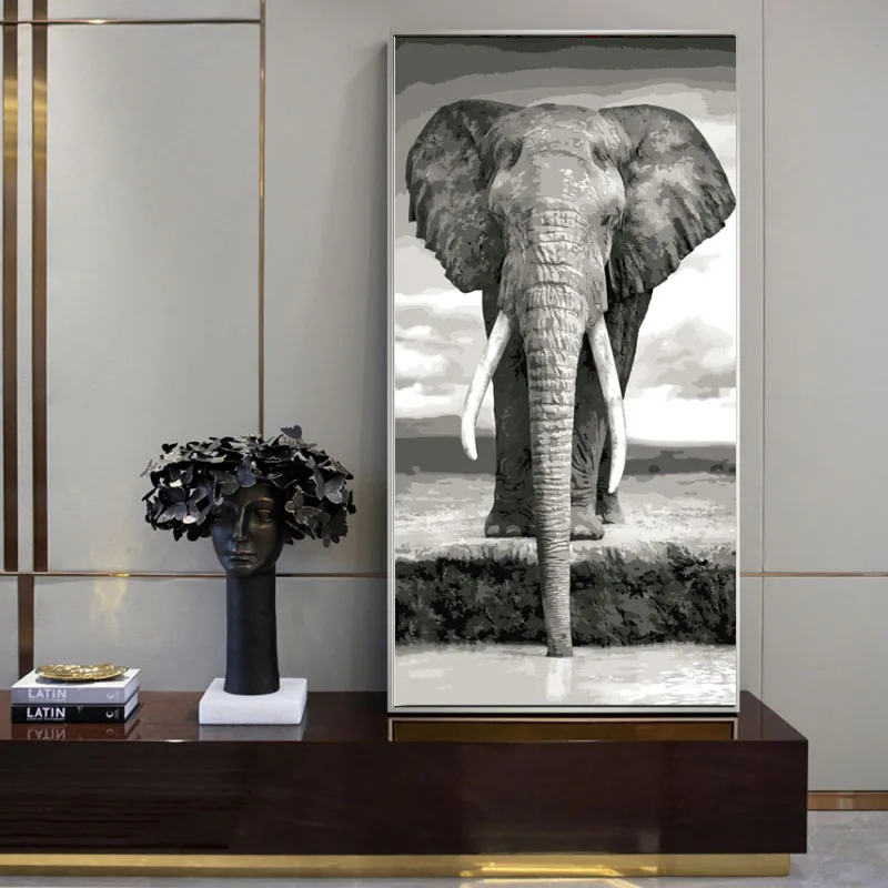 HD печатает Животные картина маслом серый слонов печать плакатов холст картины