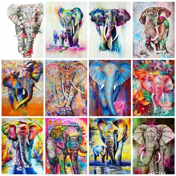 

Huacan Diamond Painting Kit Animal Home Decoration Embroidery Elephant Mosaic Diamond Art Full Drill Handmade Gift