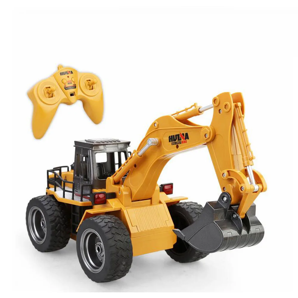 Huina Toys 1530 Six Channel 6ch 112 Rc Metal Excavator Remote Control Toys With Charging Battery Kids Toys Christmas Gifts (4)