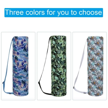 

High quility Home Indoor Yoga Mat Storage Bag Printed Zipper Drawstring Bags Carrier Organization Tool With Strapsym M