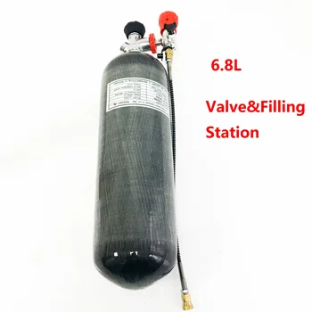 Kaufen AC368301 6,8 L Scuba PCP Carbon Faser Zylinder Für PCP Gewehr/Harpune Tauchen Druckluft/Hochdruck Zylinder Unterwasser Pistole