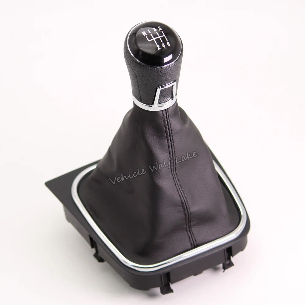 Для VW EOS 2006 2007 2008 2009 2010 2011 автомобильный-stying 6 Скорость автомобиля Шестерни переключатель ручки для включения и выключения с кожаные ботинки