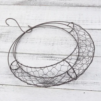 

1PCS Moon Shape Iron Wire Wreath S Shape Metal Frame Hanging Cafe Home Wedding Plant Flower Succulent Basket Pot Decor Holder