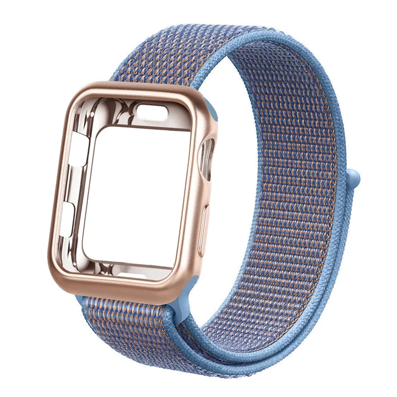 

Case+watchbands for apple watch band 44mm 40mm correa iwatch series 4 3 2 strap 42mm 38mm sport nylon bracelet watch band case