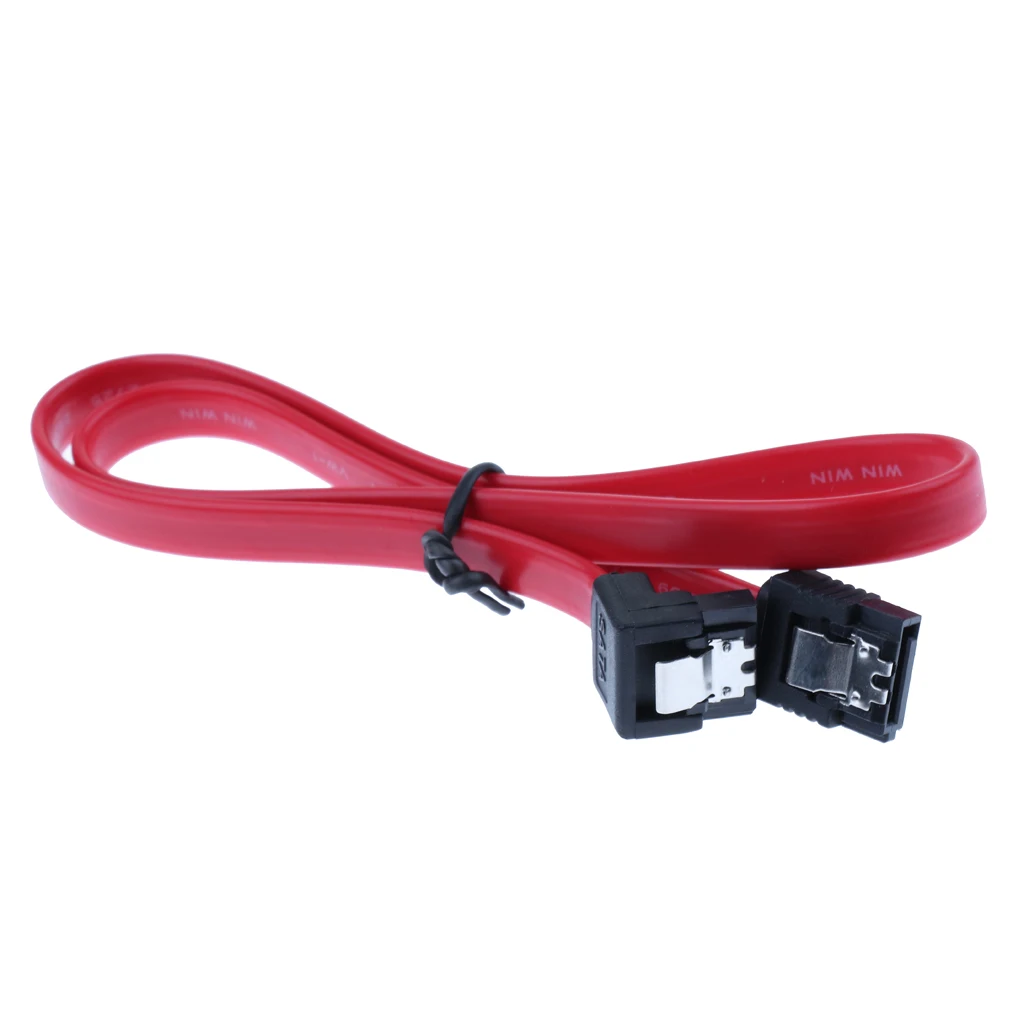 Premium SATA Cable III 6Gbps HDD SDD Data Cable with Locking Latch 20Inch Red