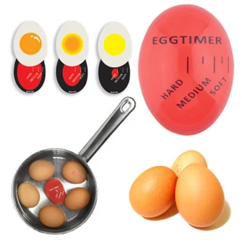 

Practical Egg Perfect Color Changing Timer Soft Hard Boiled Eggs Cooking Kitchen Eco-Friendly Resin Egg Timer Red Timer Tools