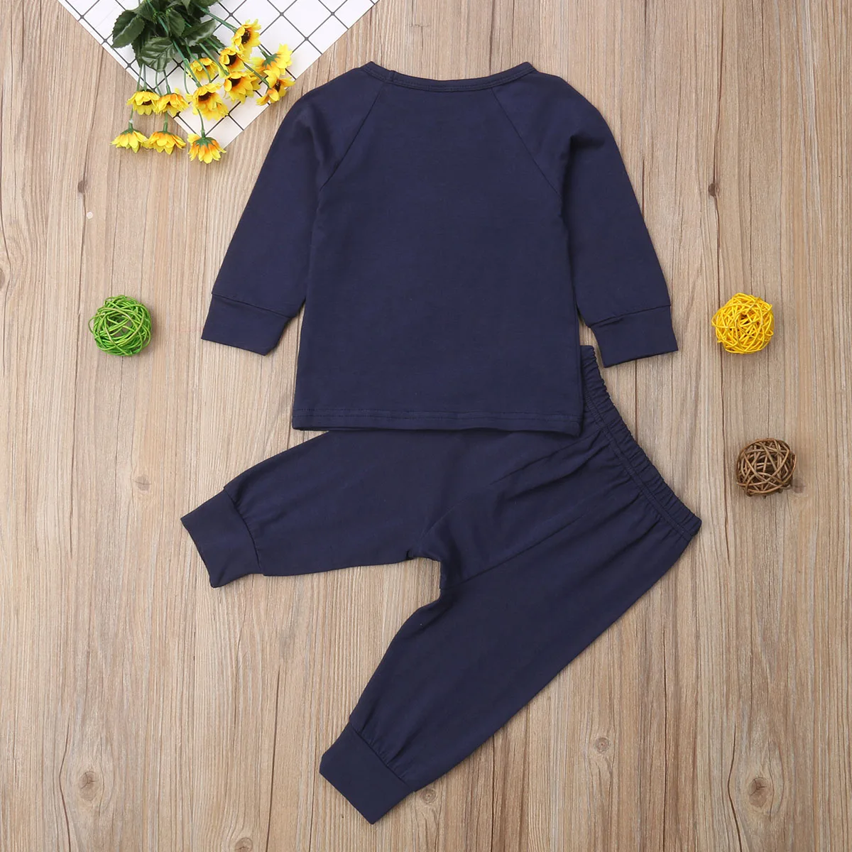 0-2Y Toddler Newborn Infant Baby Girls Boys Clothing Set Autumn Long Sleeve T-shirt+ Lace-up Pants Outfits Unisex Baby Costumes