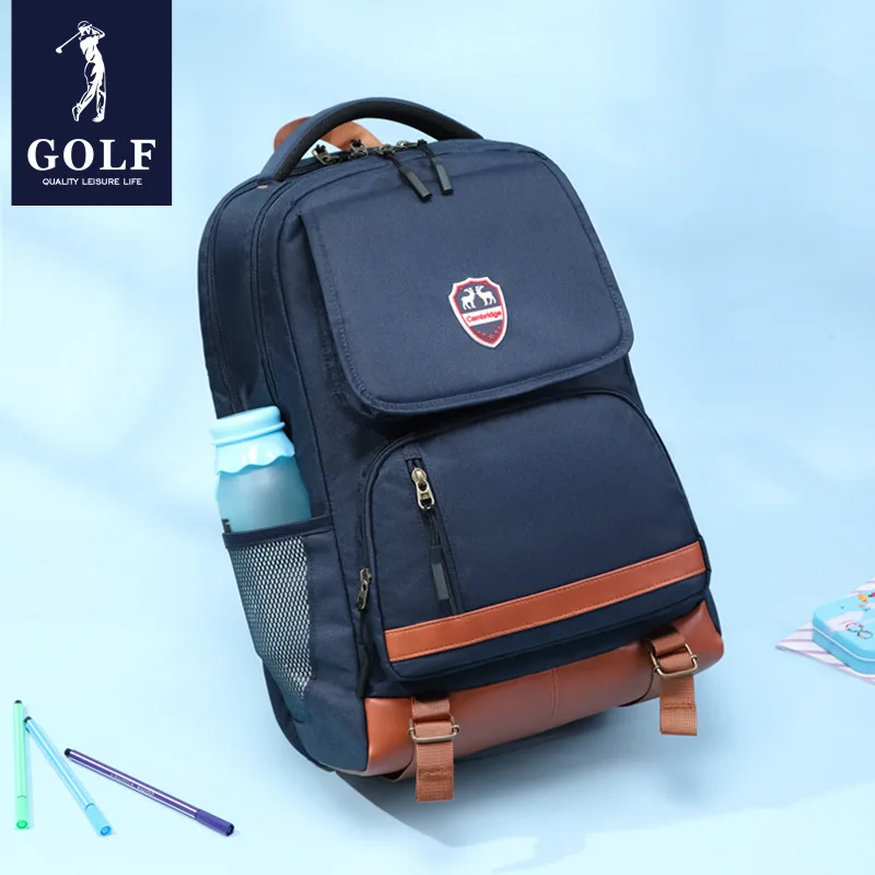 

Golf Lightweight Primary School STUDENT'S School Bag England College Style CHILDREN'S School Bags Men's Casual Large-Volume Back