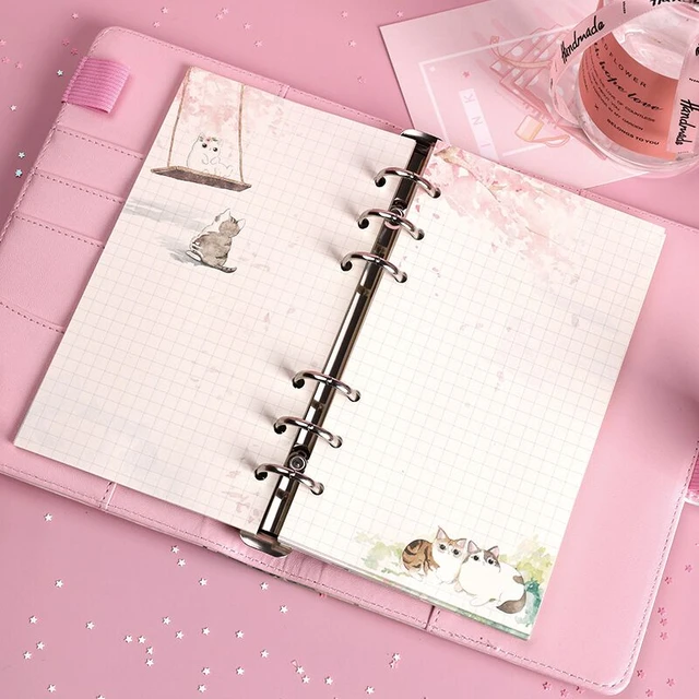 Cherry Blossoms Sakura 80 Sheets A6 Loose-Leaf Notebook Journal Agenda  Planner Gift Set Kawaii Stationery - AliExpress