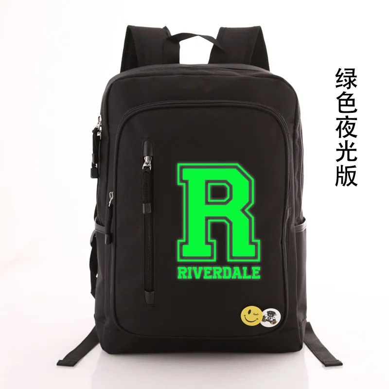 

New Style Riverdale Riverdale Green Night Light Backpack Schoolbag Hair