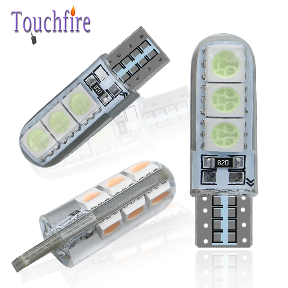 100 шт. 6LED Автомобильная лампочка T10 194 W5W 5630SMD парковка купол сигнала боковая лампа багажника белого и синего цвета желтый светильник 12В оптом дропшиппинг