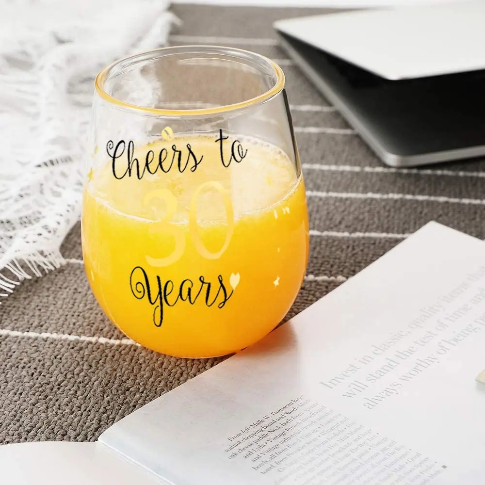 Calici Vino Personalizzati Per 40 Anni - Cristallo Senza Piombo, Regalo Donna, Decorazione Compleanno