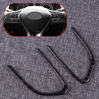 

Car Carbon Fiber Steering Wheel Button Frame Trim Fit for Infiniti Q50 Q50L 2018 2019 Accessories