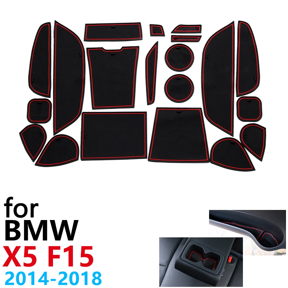 Противоскользящий резиновый коврик для чашки BMW X5 F15 X5M M Power 2014 ~ 2018 аксессуары