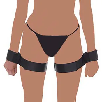 Salve Handcuff Ankle-cuffs Adult Sex Toy for Woman Fetish Restraint Bondage Adjust Strap Leg Thigh Cuff Spreader Bar Cop Cosplay 2