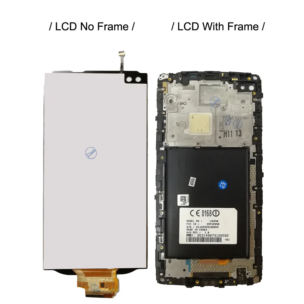 5," ЖК-дисплей с рамкой для LG V10 H960 H960YK H961 F600 H968 H900 H901 VS990 ЖК-экран сенсорный датчик дигитайзер сборка